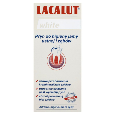 Lacalut White Płyn do higieny jamy ustnej i zębów 300 ml (1)