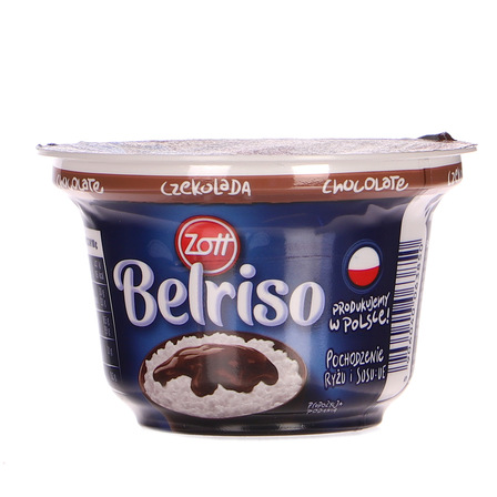 Zott Belriso Deser mleczny z ryżem i sosem -czekolada , Vanilia  200 g (6)