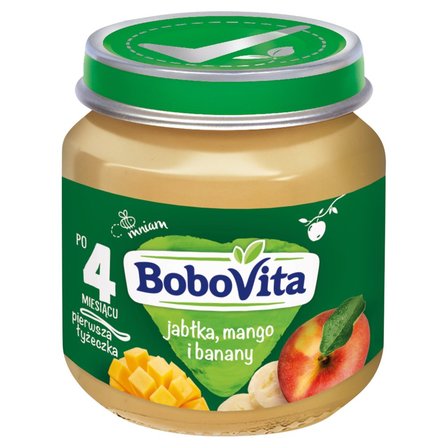 BoboVita Jabłka mango i banany po 4 miesiącu 125 g (1)