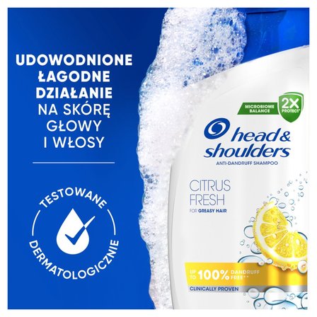 Head & Shoulders Citrus Fresh Codzienny Szampon Przeciwłupieżowy 400 ml do Włosów Tłustych (4)