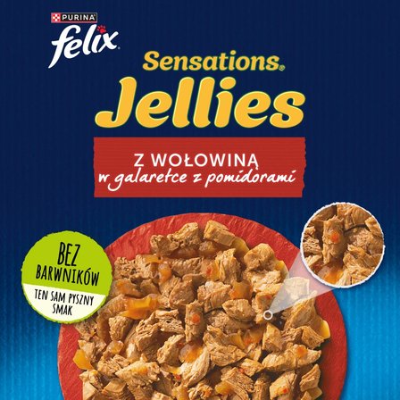 Felix Sensations Jellies Karma dla kotów z wołowiną w galaretce z pomidorami 85 g (2)