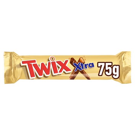 Twix Xtra Ciasteczka oblane karmelem i mleczną czekoladą 75 g (2 x 37,5 g) (2)