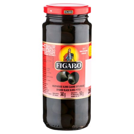 Figaro Hiszpańskie oliwki czarne drylowane 340 g (2)