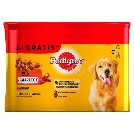 Pedigree Mokra karma dla psów w galaretce 1,6 kg (4 x 400 g) (1)