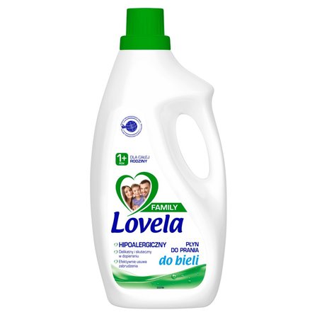 Lovela Family Hipoalergiczny płyn do prania do bieli 1,85 l (28 prań) (1)
