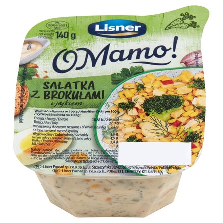 Lisner O Mamo! Sałatka z brokułami i jajkiem 140 g (2)