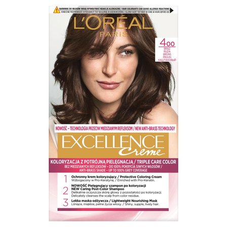 L'Oréal Paris Excellence Creme Farba do włosów 400 brąz (1)