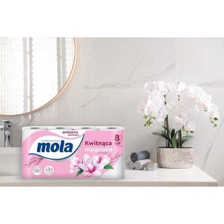 Mola White Papier toaletowy kwitnąca magnolia 8 rolek (6)