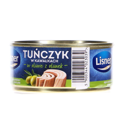 Lisner Tuńczyk w kawałkach w oliwie z oliwek 160 g (10)
