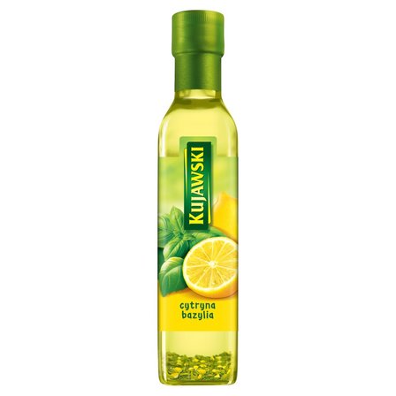 Kujawski Olej rzepakowy z pierwszego tłoczenia z cytryną i bazylią 250 ml (1)