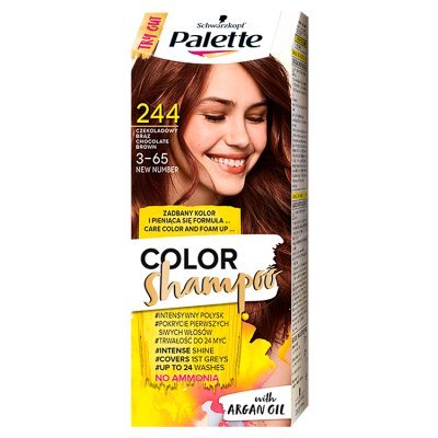 Palette Color Shampoo Szampon koloryzujący czekoladowy brąz 3-65 (1)