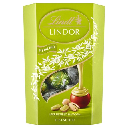 Lindt Lindor Czekolada mleczna z nadzieniem pistacjowym 200 g (1)