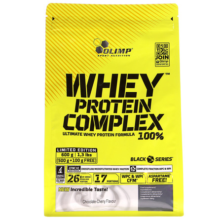 OLIMP WHEY PROTEIN COMPLEX CZEKOLADOWO-WIŚNIOWY 600G (1)