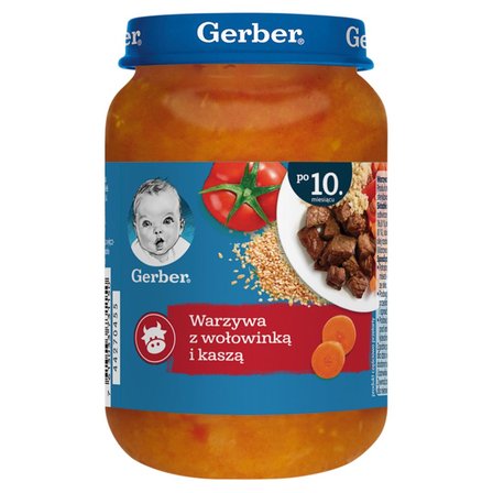 Gerber Warzywa z wołowinką i kaszą po 10. miesiącu 190 g (2)