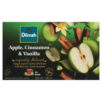 Dilmah Cejlońska herbata czarna aromatyzowana jabłko cynamon i wanilia 30 g (20 x 1,5 g) (2)