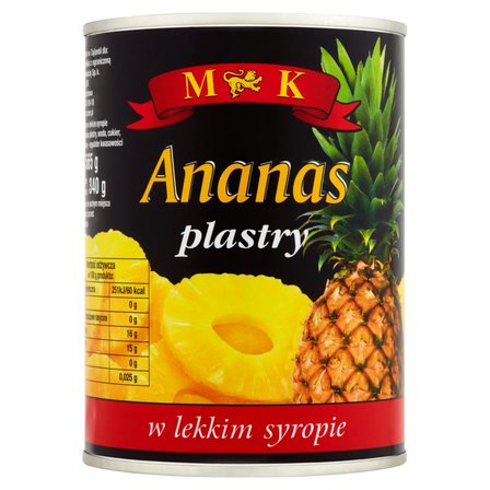 MK Ananas plastry w lekkim syropie 565 g (1)