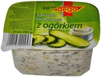 DEGA SAŁATKA ŚLEDZIOWA Z OGÓRKIEM 280G (1)