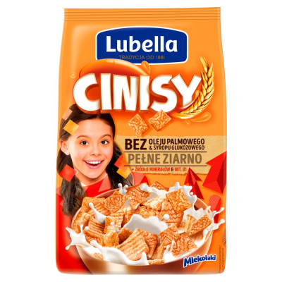 Lubella Mlekołaki Cinisy Zbożowe kwadraciki z cynamonem 500 g (1)