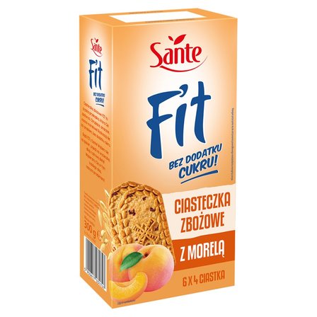 Sante Fit Ciasteczka zbożowe z morelą 300 g (6 x 50 g) (1)