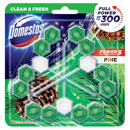 Domestos Power 5 Pine Kostka toaletowa 3 x 55 g (1)