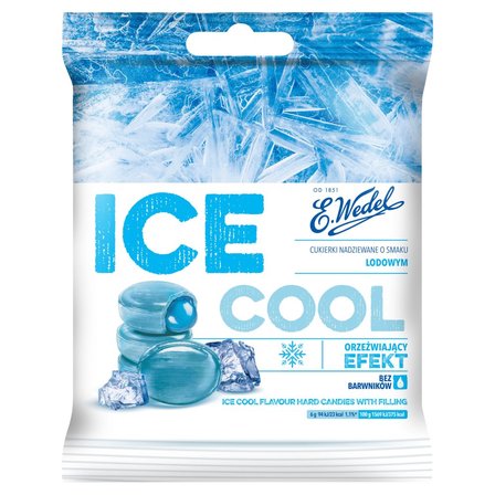 E. Wedel Ice Cool Cukierki nadziewane o smaku lodowym 90 g (1)