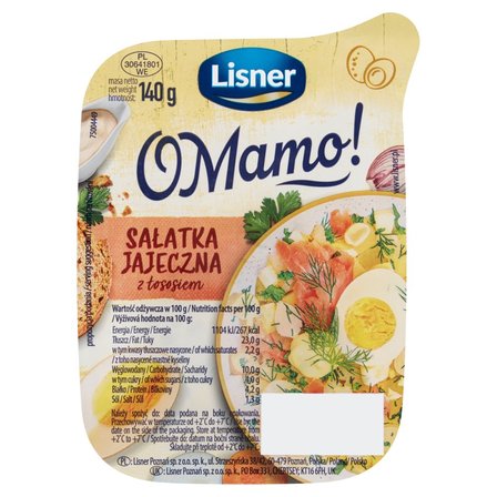 Lisner O Mamo! Sałatka jajeczna z łososiem 140 g (1)