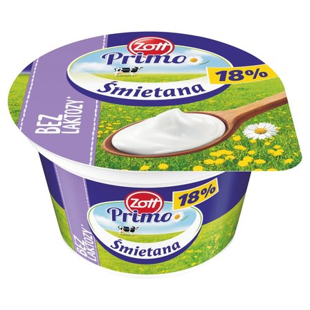 Zott Primo Bez laktozy Śmietana 18 % 180 g (1)