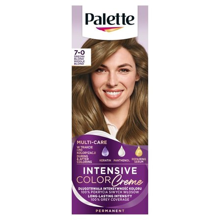 Palette Intensive Color Creme Farba do włosów w kremie 7-0 (N6) średni blond (2)