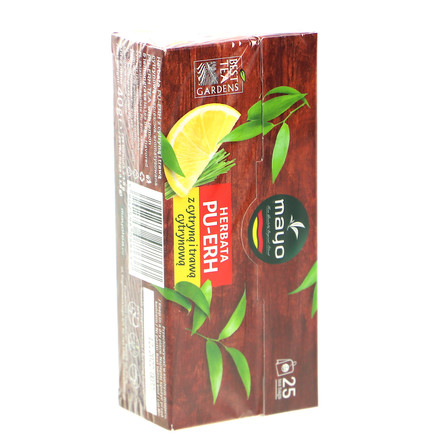 MAYO HERBATA PU-ERH Z CYTRYNĄ I TRAWĄ CYTRYNOWĄ 25x1,6G (6)