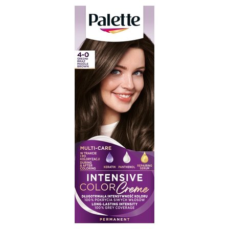 Palette Intensive Color Creme Farba do włosów w kremie 4-0 (N3) średni brąz (1)