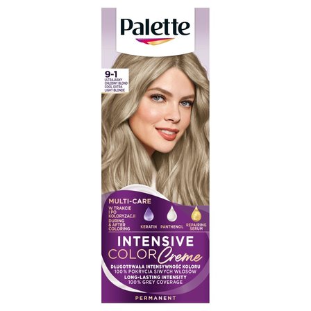 Palette Intensive Color Creme Farba do włosów w kremie 9-1 ultrajasny chłodny blond (1)