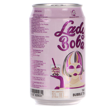 Napój Lady Boba Taro Bubble Tea z kuleczkami z tapioki 315 ml Magam Hong (5)