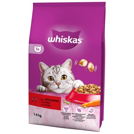 Whiskas Sucha karma dla kotów z pyszną wołowiną 1.4 kg (1)