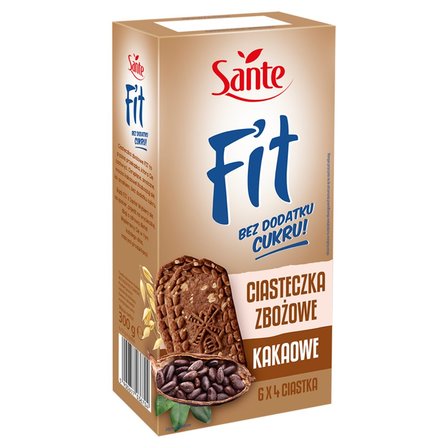 Sante Fit Ciasteczka zbożowe kakaowe 300 g (6 x 50 g) (1)