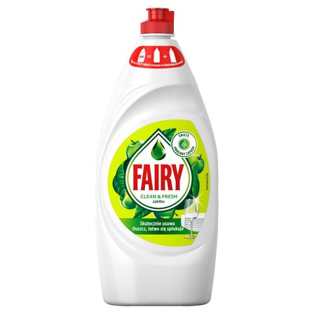 Fairy Clean & Fresh Jabłko Płyn do mycia naczyń zapewniający lśniąco czyste naczynia 900ml (1)