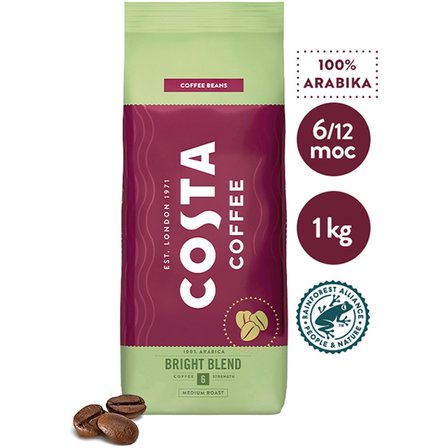 COSTA COFFEE Bright Blend Medium Roast Kawa ziarnista palona 1 kg (7)