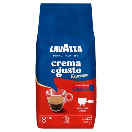 Lavazza Espresso Crema E Gusto Classico Kawa ziarnista palona 1000 g (1)