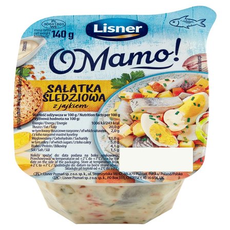 Lisner O Mamo! Sałatka śledziowa z jajkiem 140 g (2)