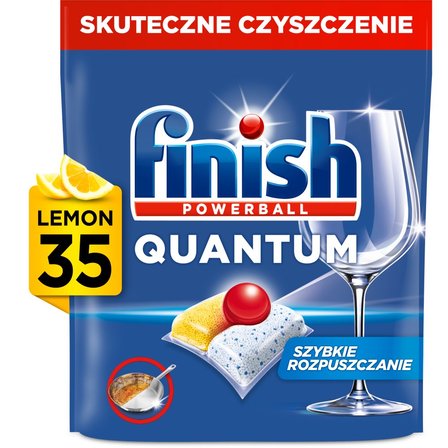 Finish Quantum Lemon Kapsułki do mycia naczyń w zmywarce 364 g (35 sztuk) (2)