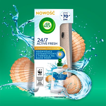 Air Wick Active Fresh Odświeżacz automatyczny z formułą na bazie wody i wkład morska bryza 228 ml (3)