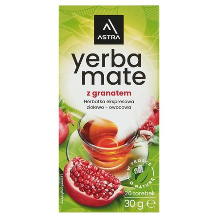 Astra Herbatka ekspresowa ziołowo-owocowa Yerba Mate z granatem 30 g (20 x 1,5 g) (1)