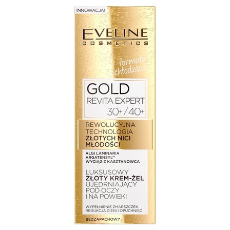 Eveline cosmetics Gold Revita Expert  Krem-żel ujędrniający pod oczy i na powieki, 30+/40+ (1)