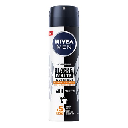 Nivea Black&White Invisible Ultimate Impact Antyperspirant Spray 150 ml (1)