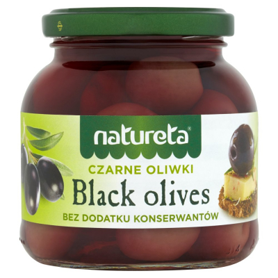 Natureta Czarne oliwki z pestką 290 g (1)