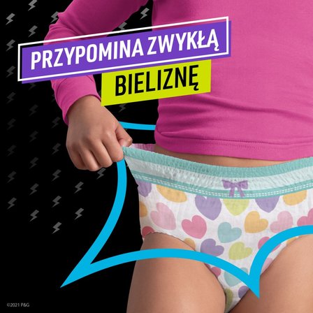 Ninjamas Serduszka chłonna bielizna na noc , 10 par , 7 lata, 17kg-30kg (3)