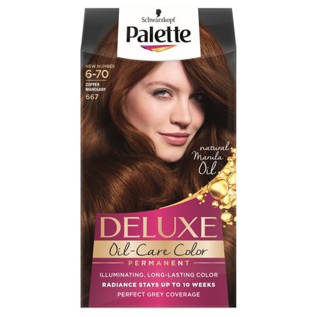 Palette Deluxe Oil-Care Color Farba do włosów 667 (6-70) miedziany mahoń (1)