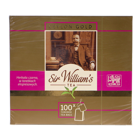 SIR WILLIAM'S CZARNA HERBATA TEA CEYLON GOLD 100X2G (1)