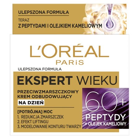 L'Oreal Paris Ekspert Wieku Przeciwzmarszczkowy krem odbudowujący na dzień 60+ 50 ml (1)