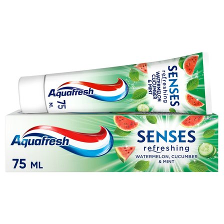 Aquafresh Senses Refreshing Watermelon Cucumber & Mint Pasta do zębów z fluorkiem 75 ml (5)