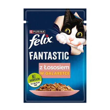 Felix Fantastic Karma dla kotów z łososiem w galaretce 85 g (2)